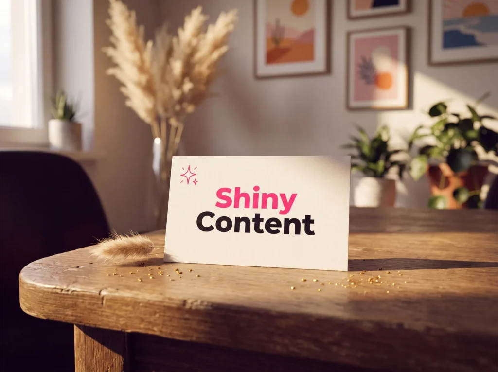 Visitenkarte im Shiny-Content-Stil
